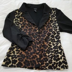 Leopard Print Casual Blazer